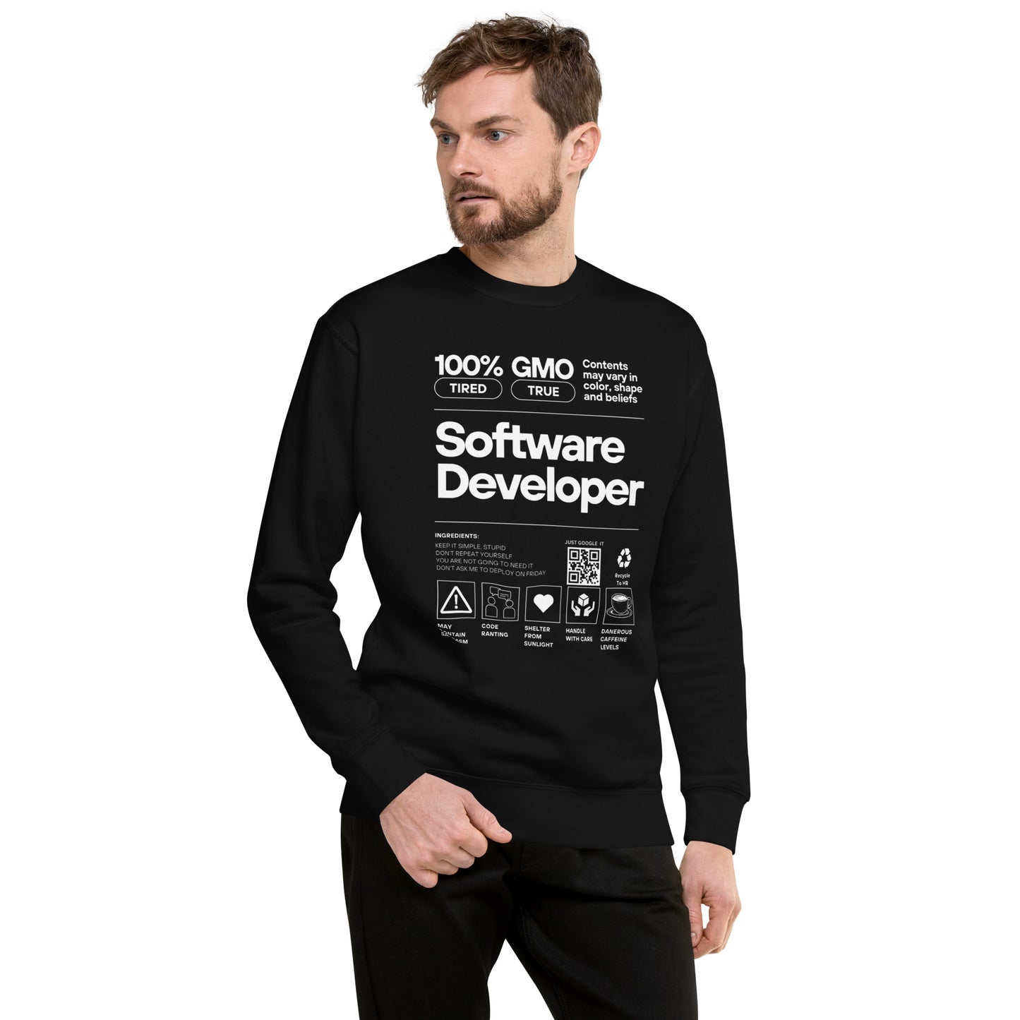 Software Developer Label Premium Sweatshirt