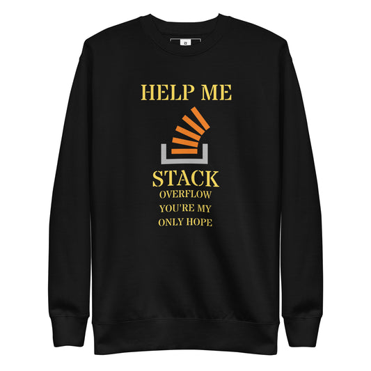 Help Me Stack Overflow Premium Sweatshirt