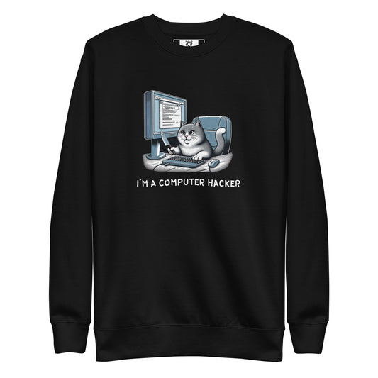 Hacker Kitty Sweatshirt - Dark