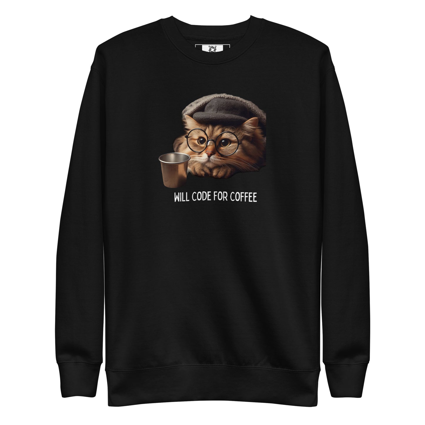 Glasses Developer Kitty Sweatshirt - Dark