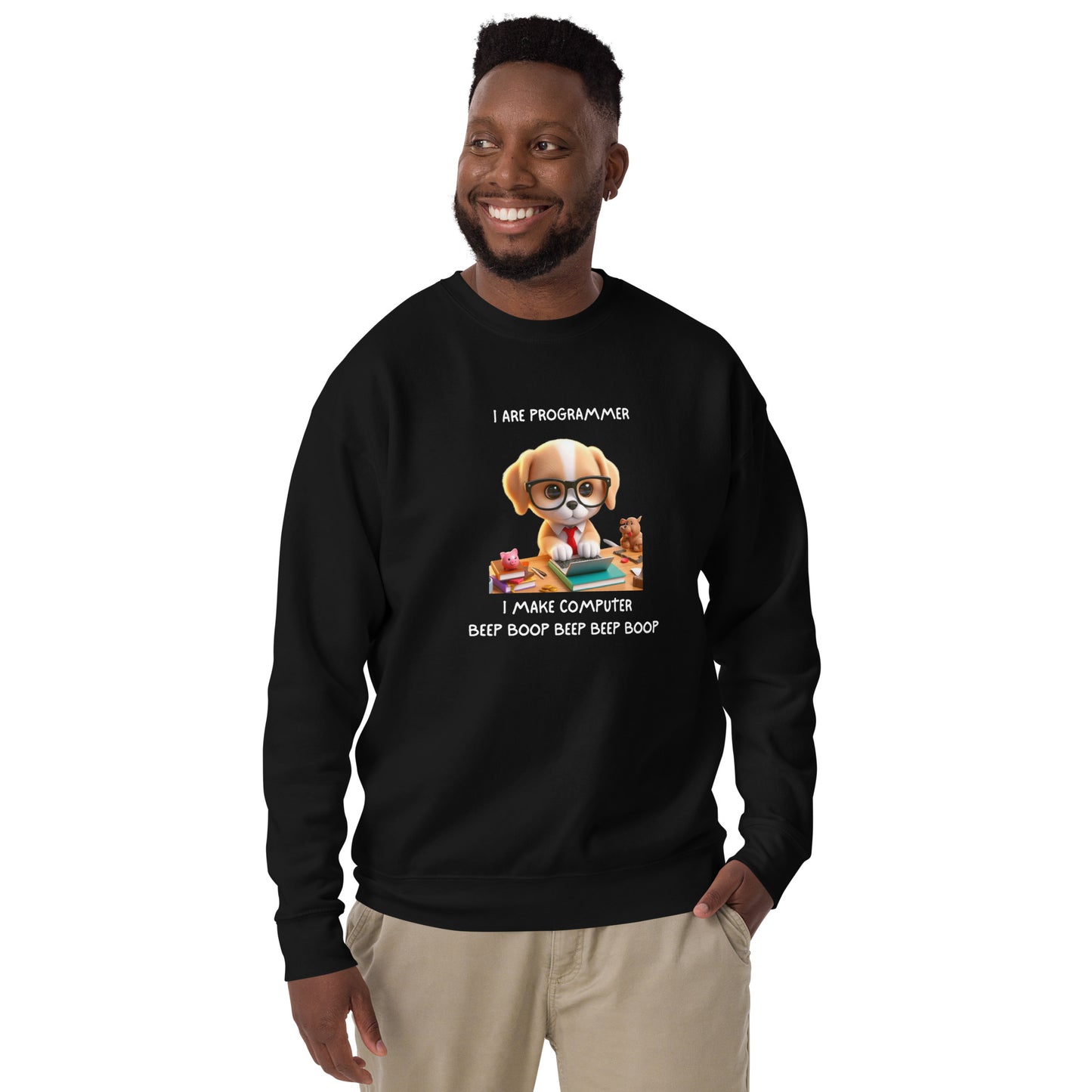 Programmer Puppy Sweatshirt - Dark