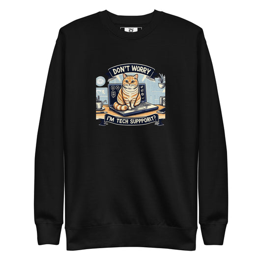 Kitty Tech Support Sweatshirt - Dark