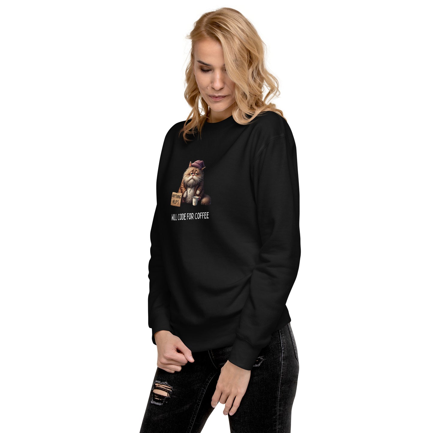 Homeless Kitty Developer Sweatshirt - Dark