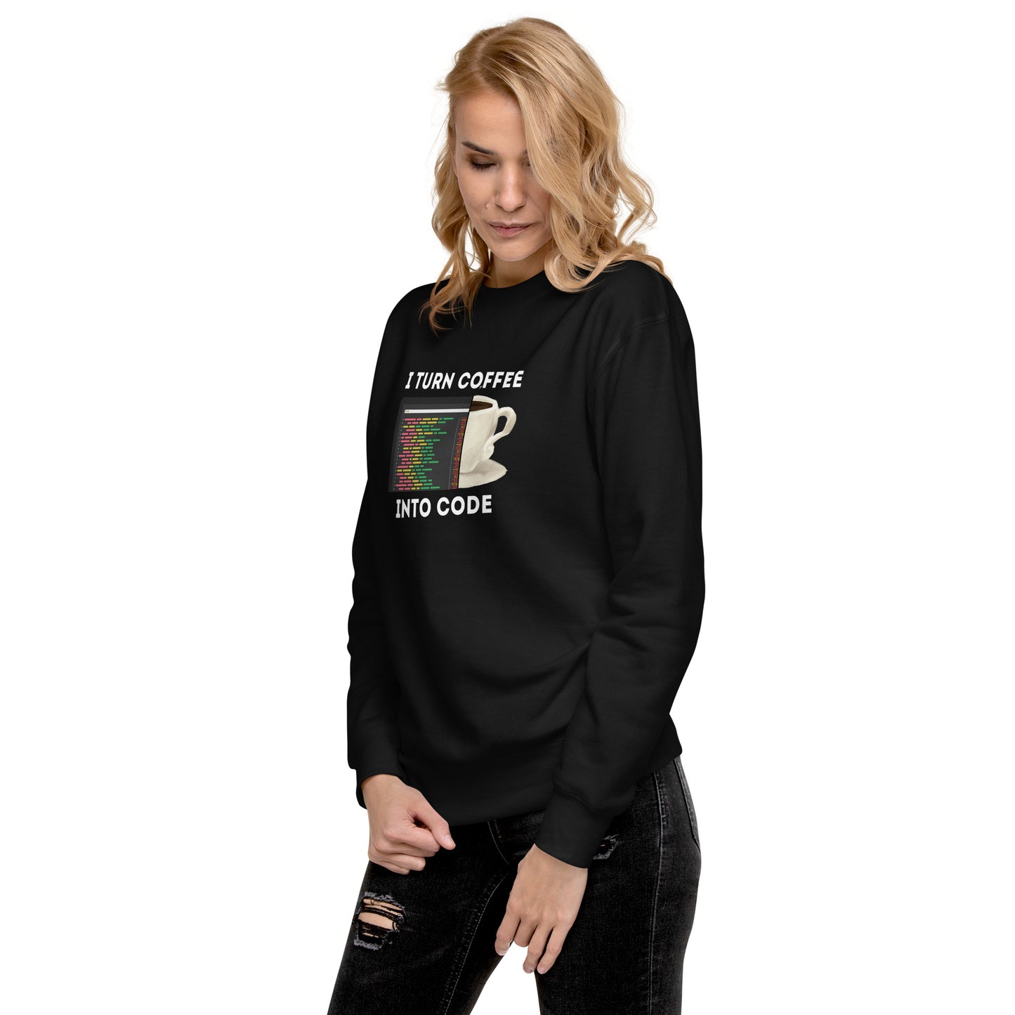 Coffee into Code Sweatshirt - Dark