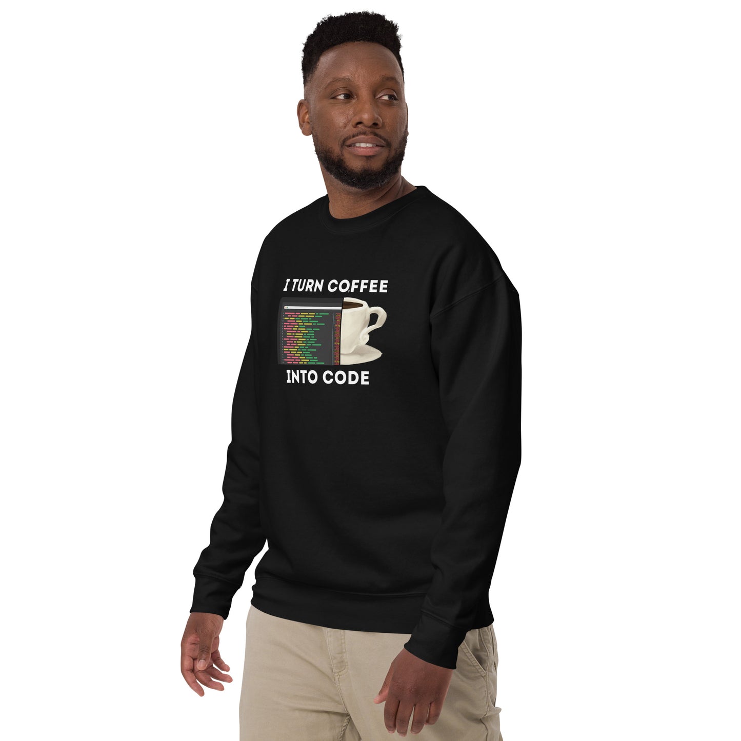 Coffee into Code Sweatshirt - Dark