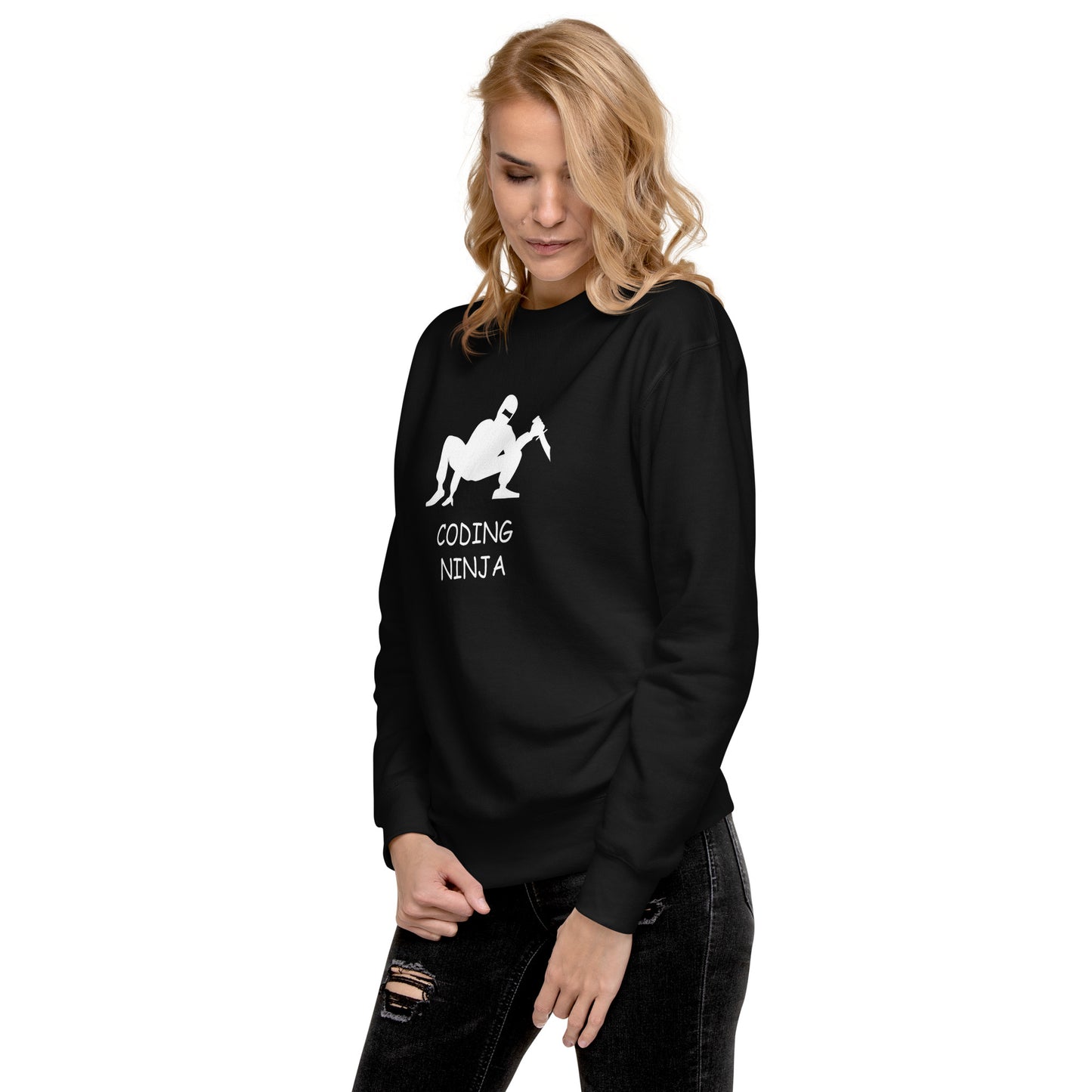 Crouching Ninja Sweatshirt - Dark