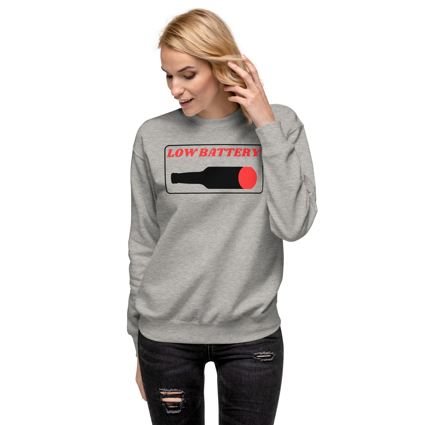 Low Battery Premium Sweatshirt - Light