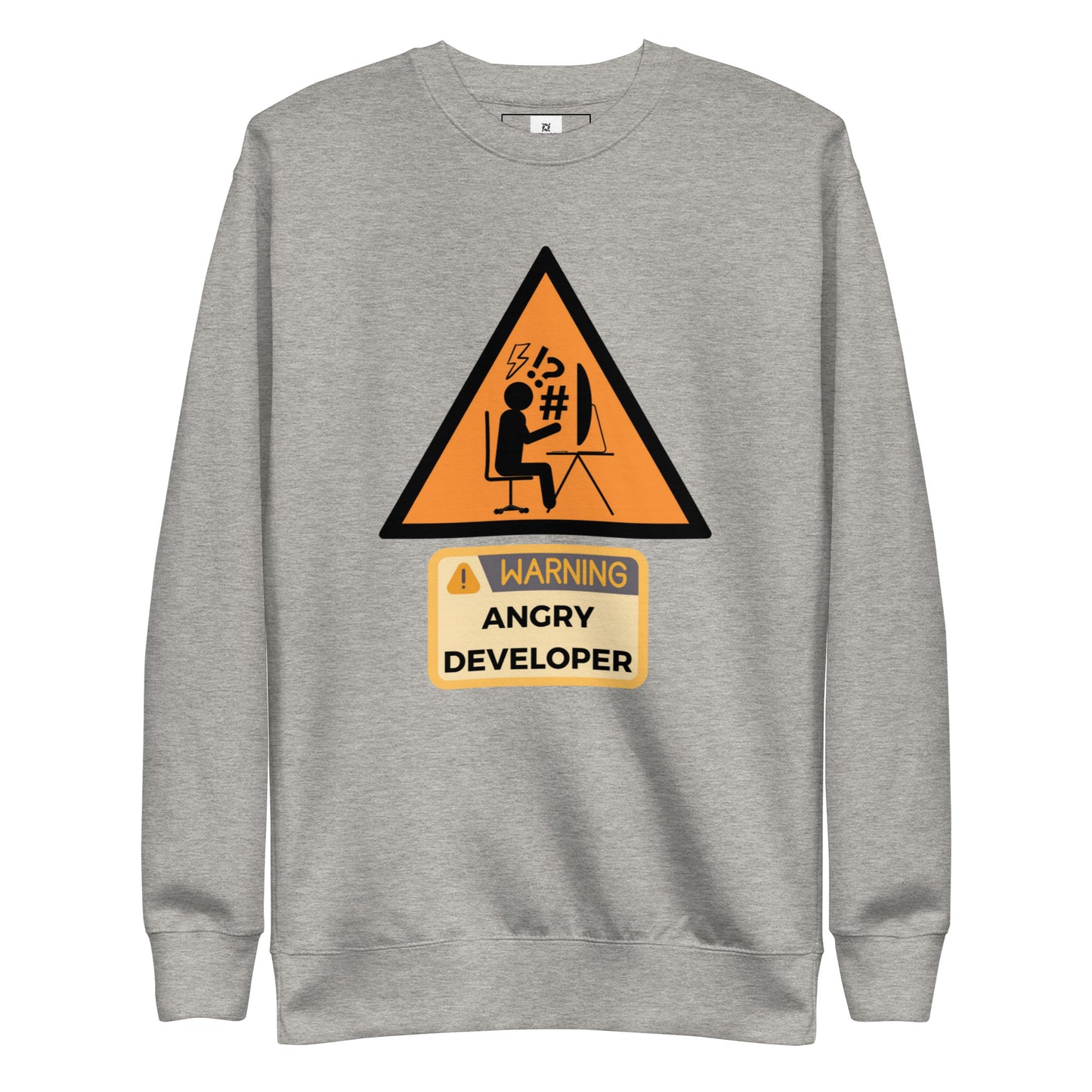 Warning Angry Developer Premium Sweatshirt - Light