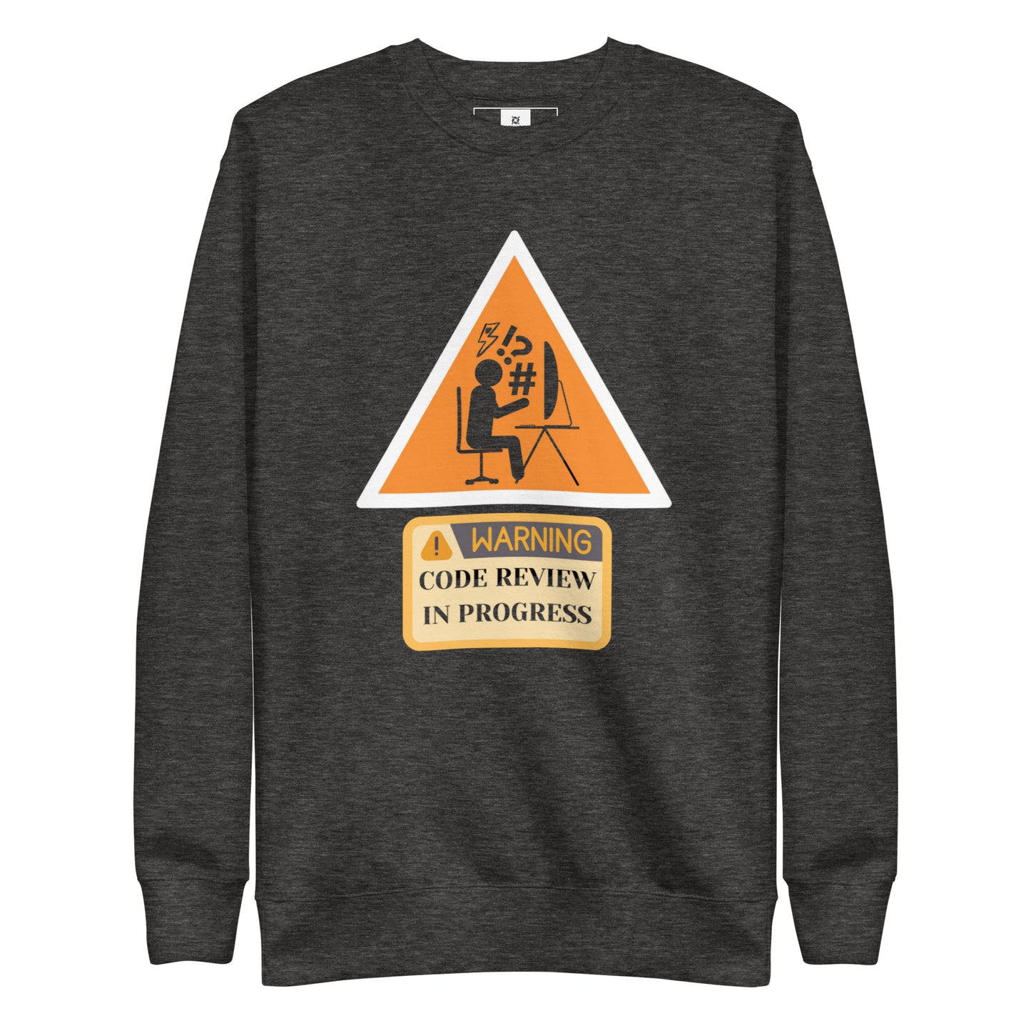 Warning Code Review Premium Sweatshirt