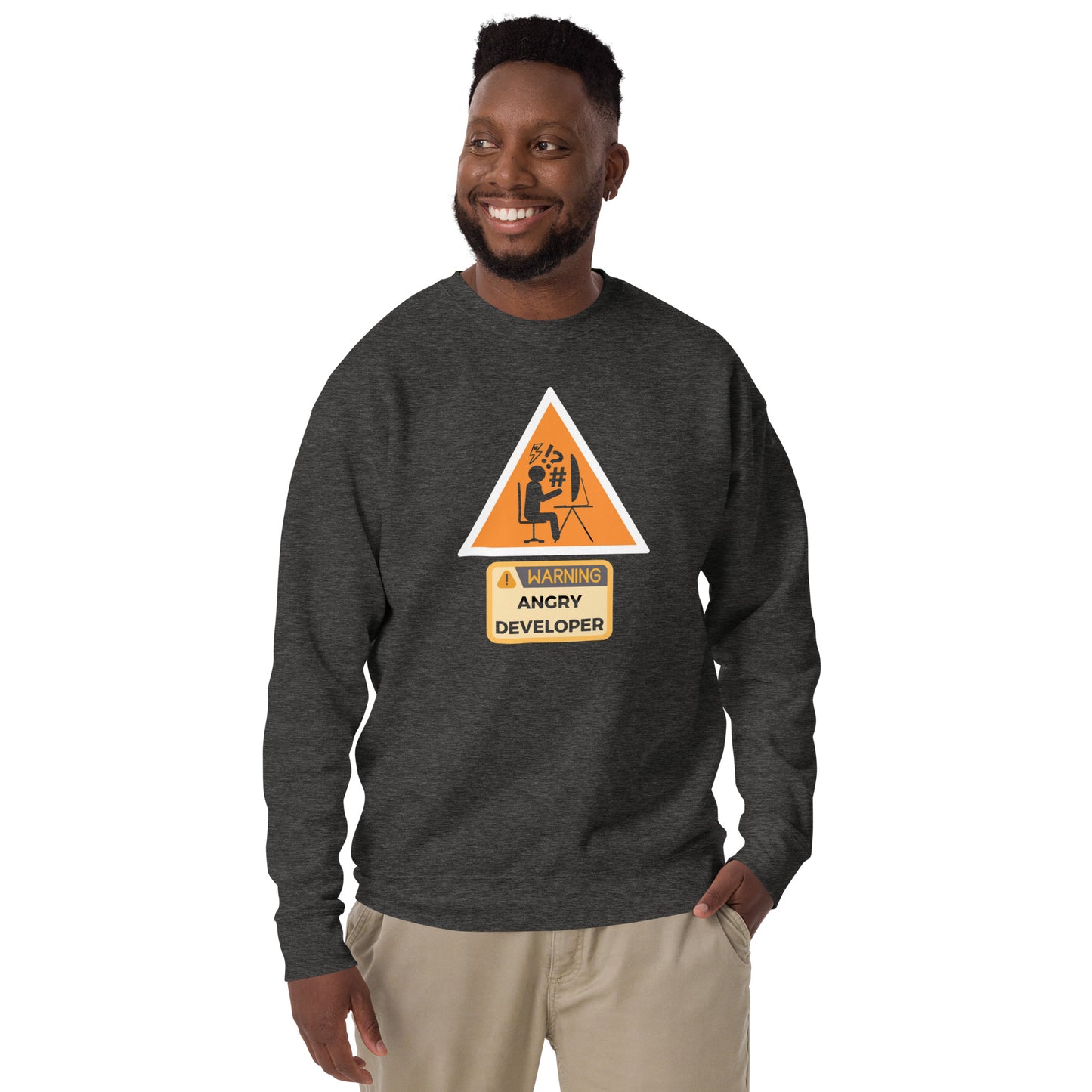 Warning Angry Developer Premium Sweatshirt