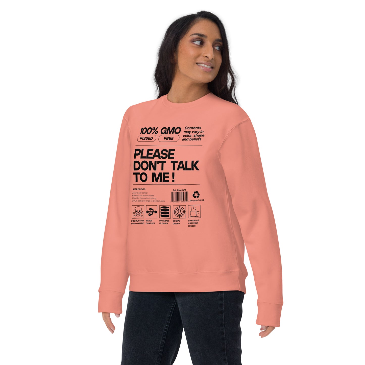 Don't Talk to Me Premium Sweatshirt - Light