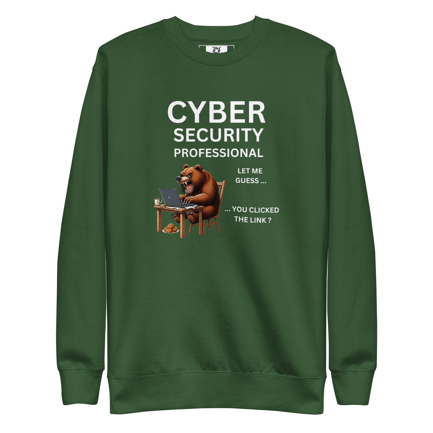 Yelling Cyber Bear Sweatshirt - Dark