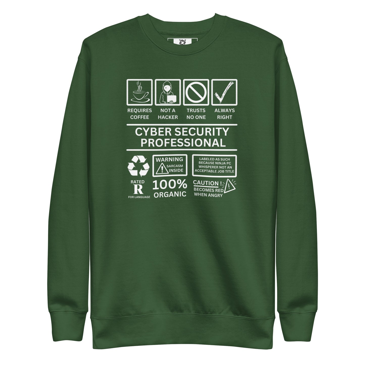 Cyber Security Label Sweatshirt - Dark