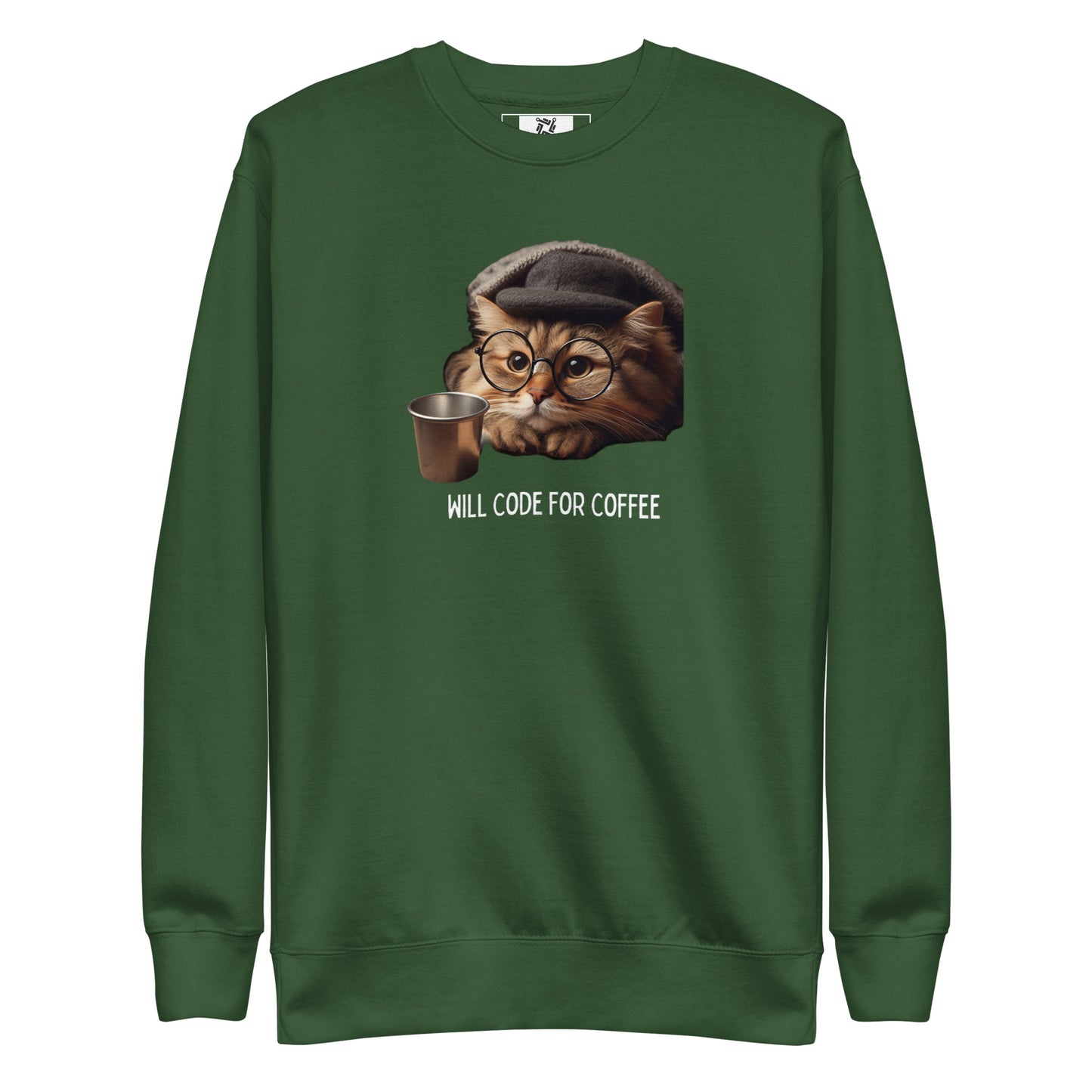 Glasses Developer Kitty Sweatshirt - Dark