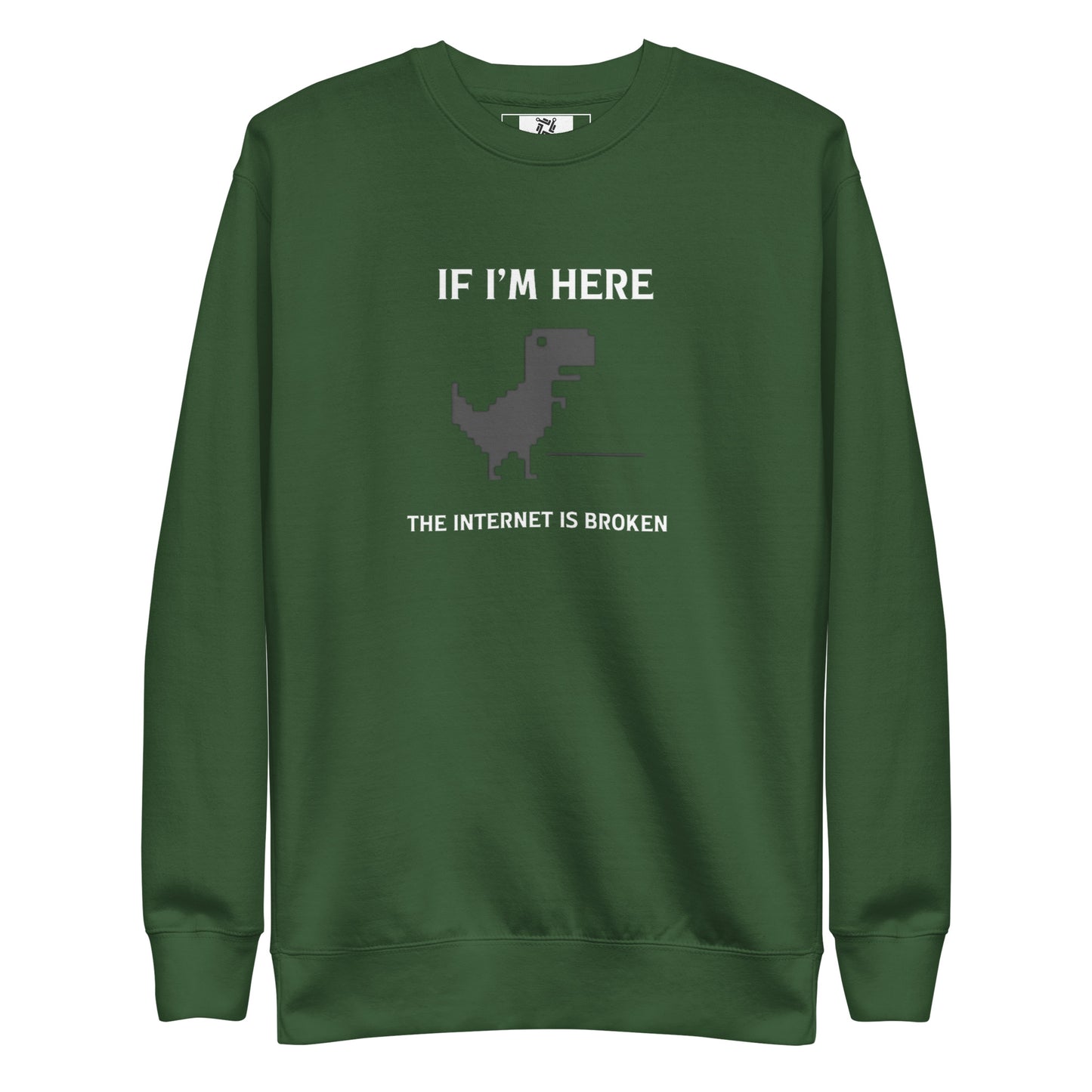 Classic Page Not Found Dino Sweatshirt - Dark