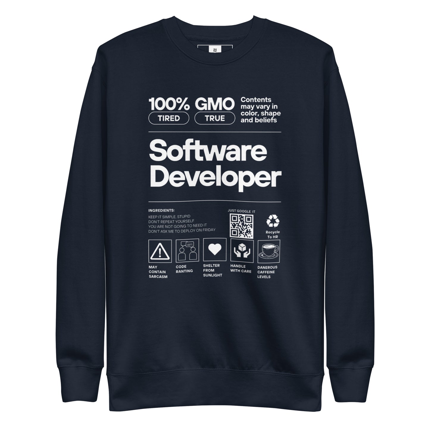 Software Developer Label Premium Sweatshirt