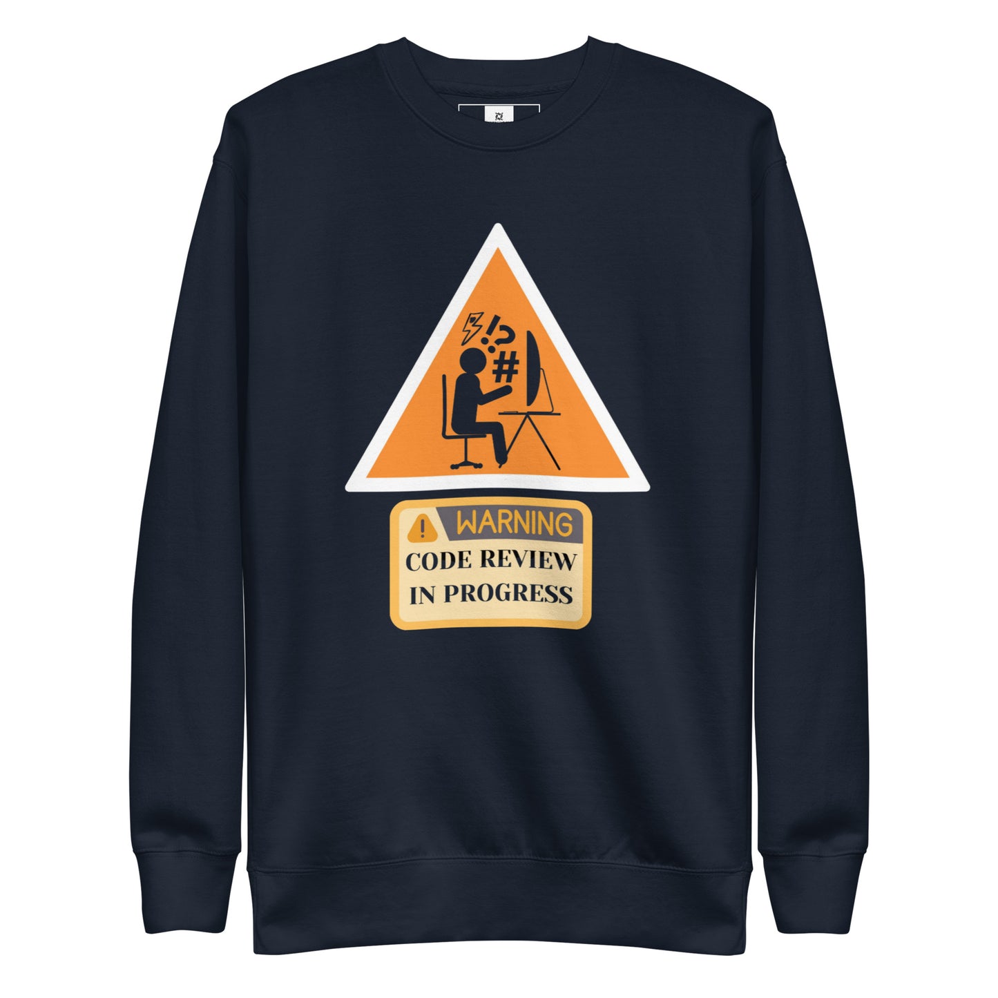 Warning Code Review Premium Sweatshirt