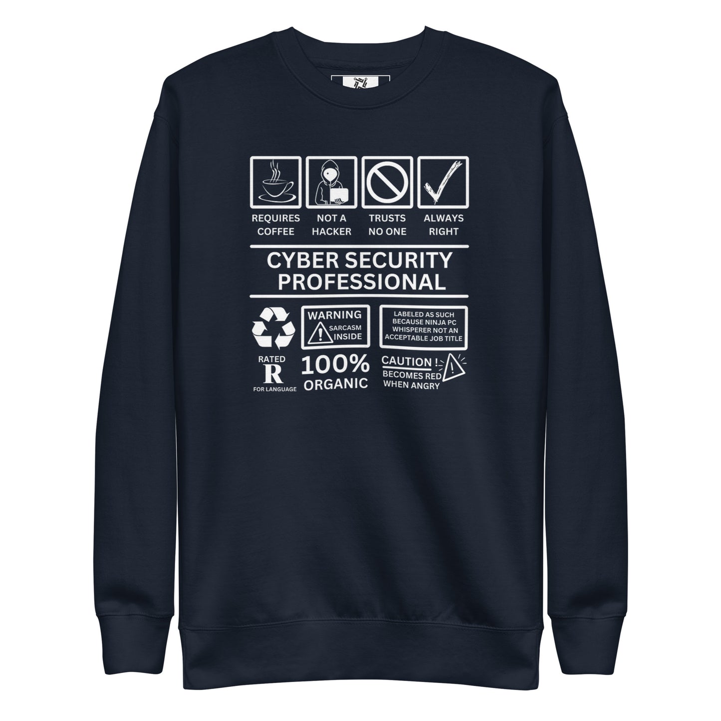 Cyber Security Label Sweatshirt - Dark