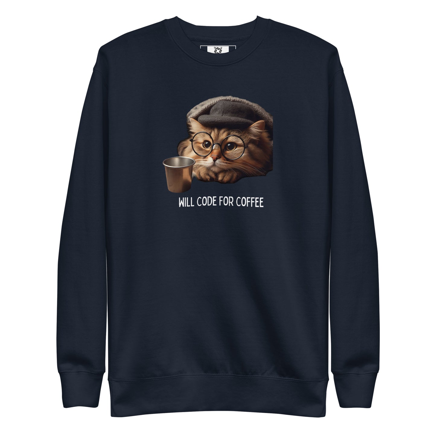 Glasses Developer Kitty Sweatshirt - Dark