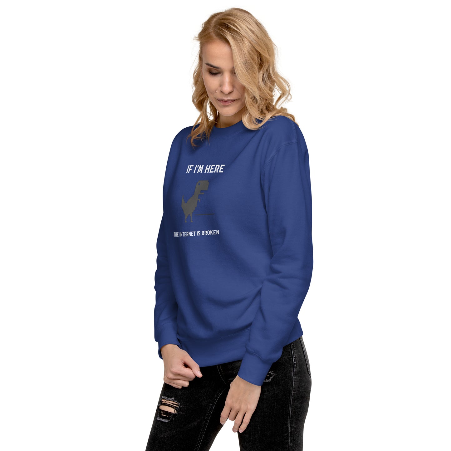 Classic Page Not Found Dino Sweatshirt - Dark