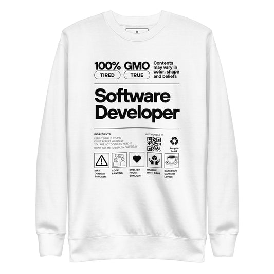 Software Developer Label Premium Sweatshirt - Light