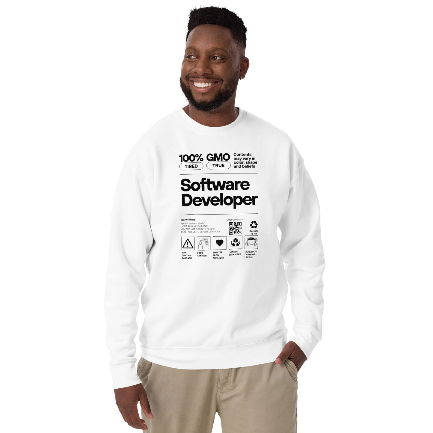 Software Developer Label Premium Sweatshirt - Light