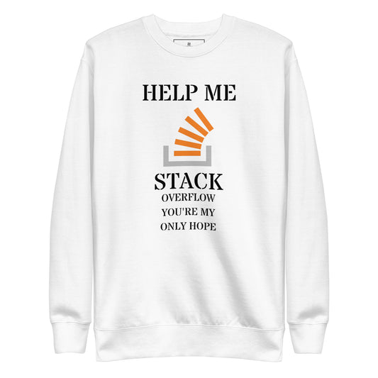 Help Me Stack Overflow Premium Sweatshirt - Light