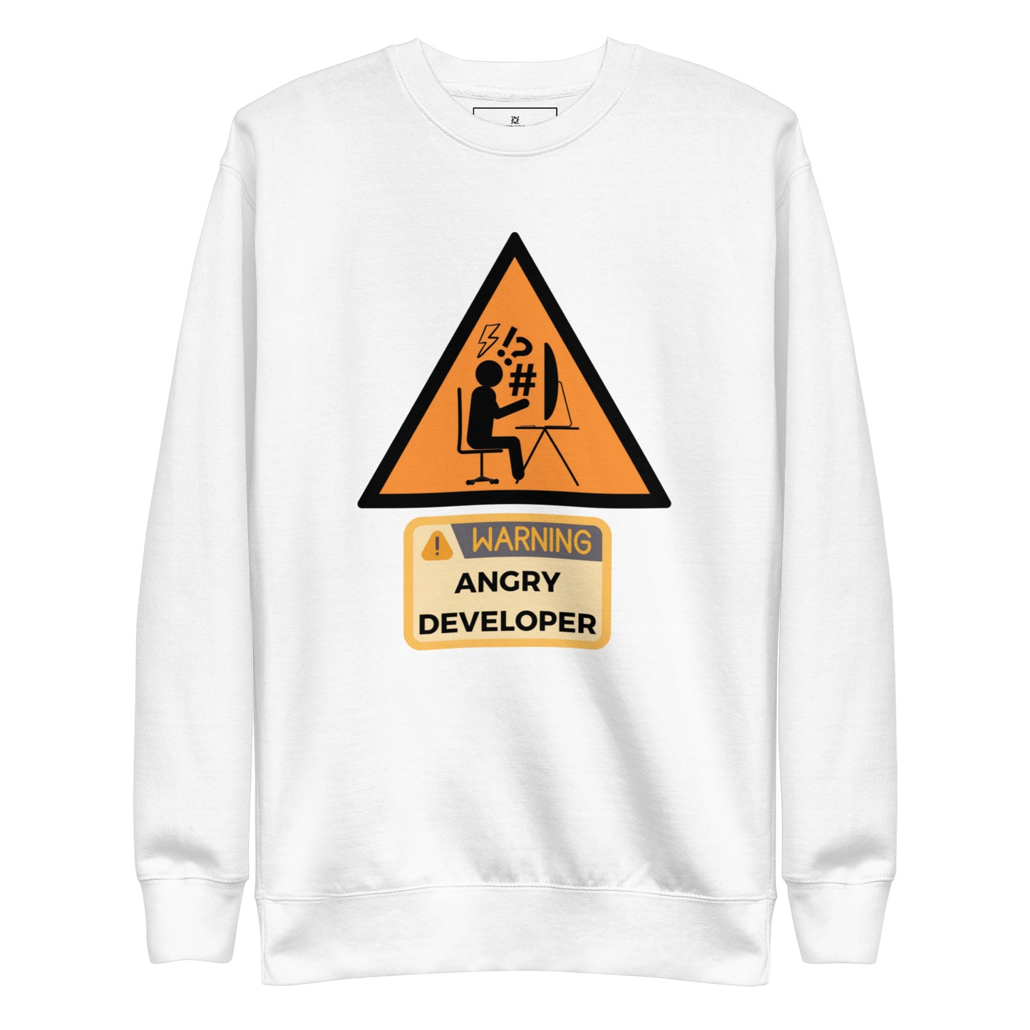 Warning Angry Developer Premium Sweatshirt - Light