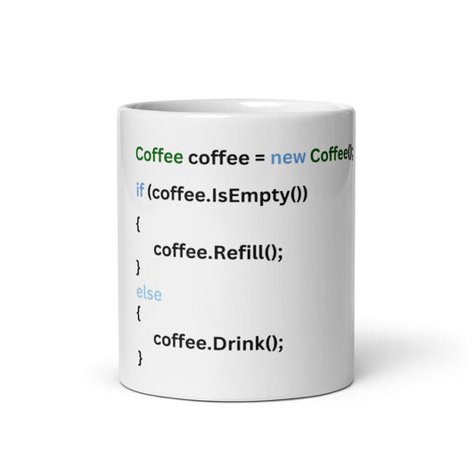 Python Code White glossy mug