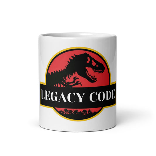 Legacy Code White glossy mug