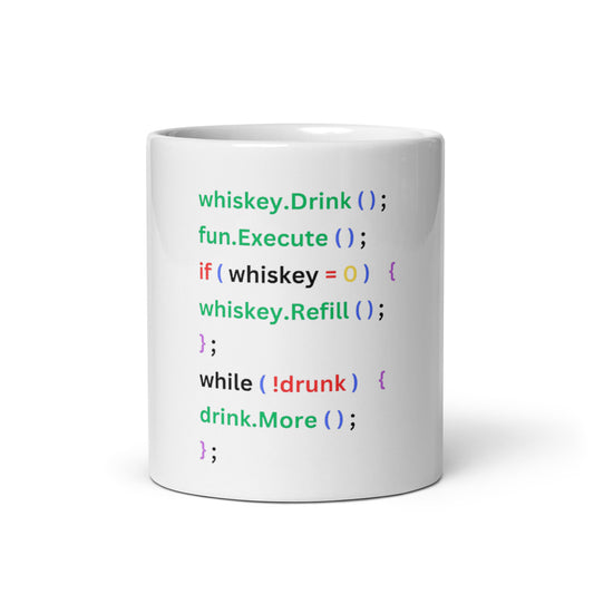 Whiskey Python Code glossy mug