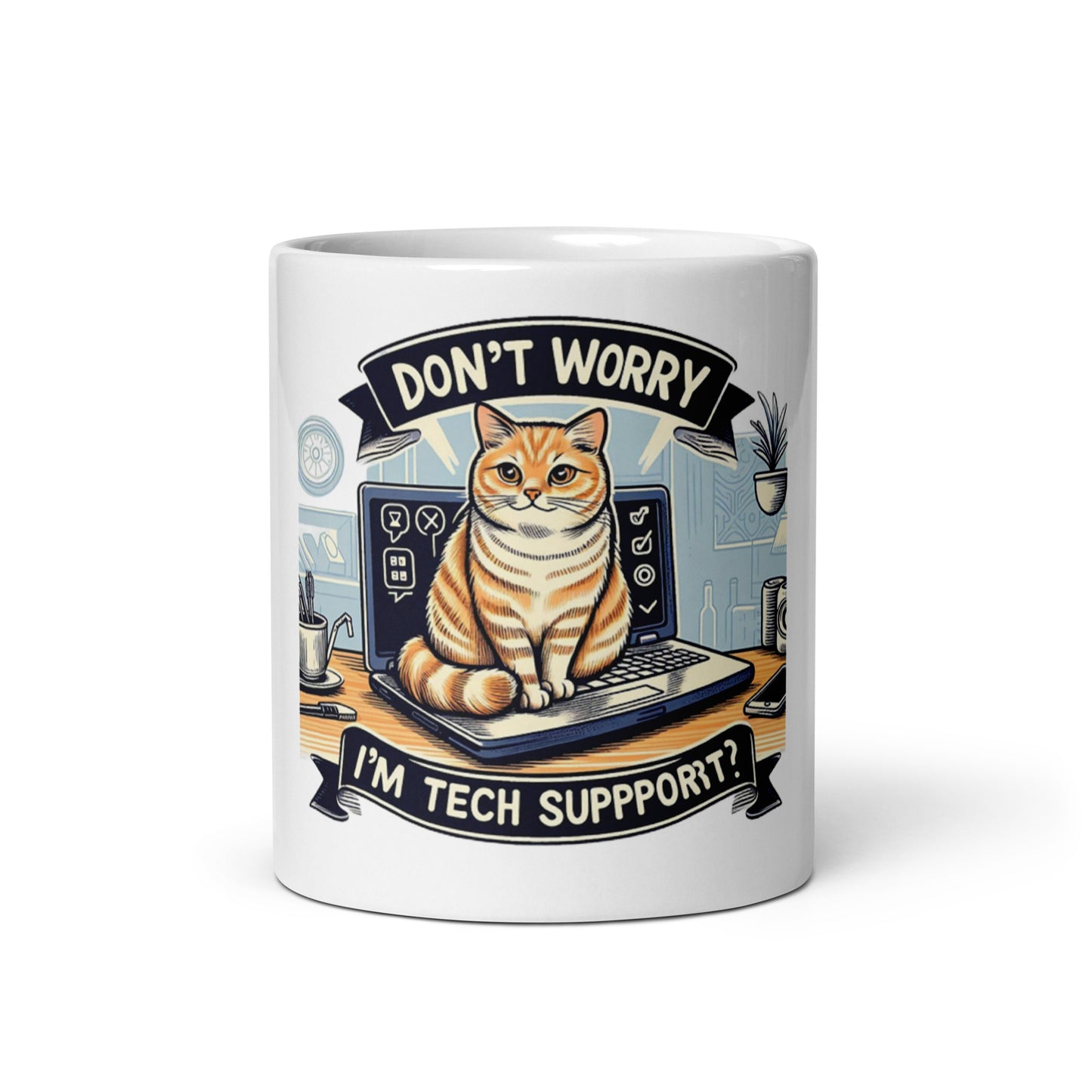 Tech Support Kitty mug