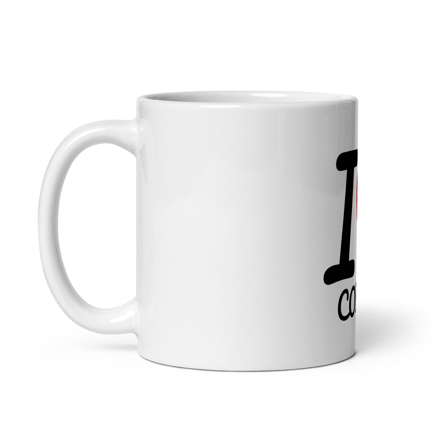 I Heart Coding White glossy mug