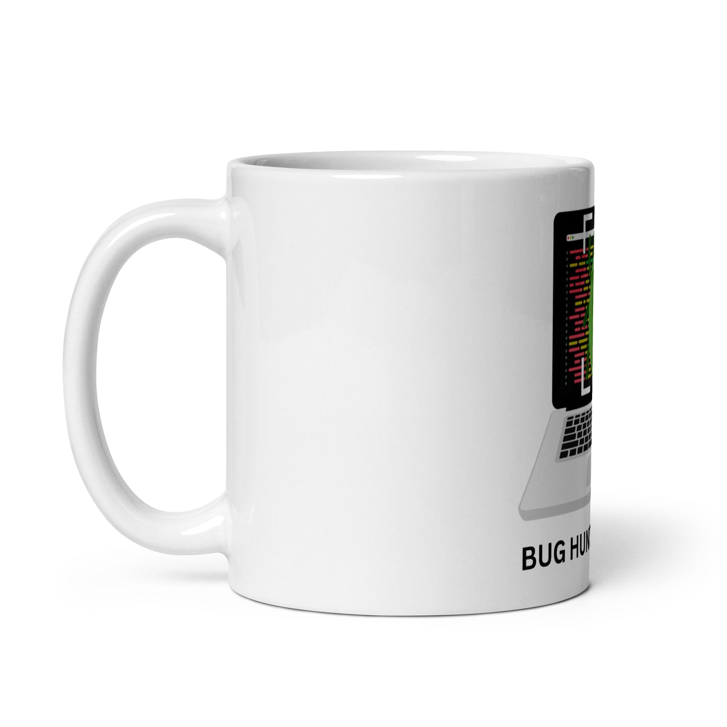 Bug Hunter White glossy mug