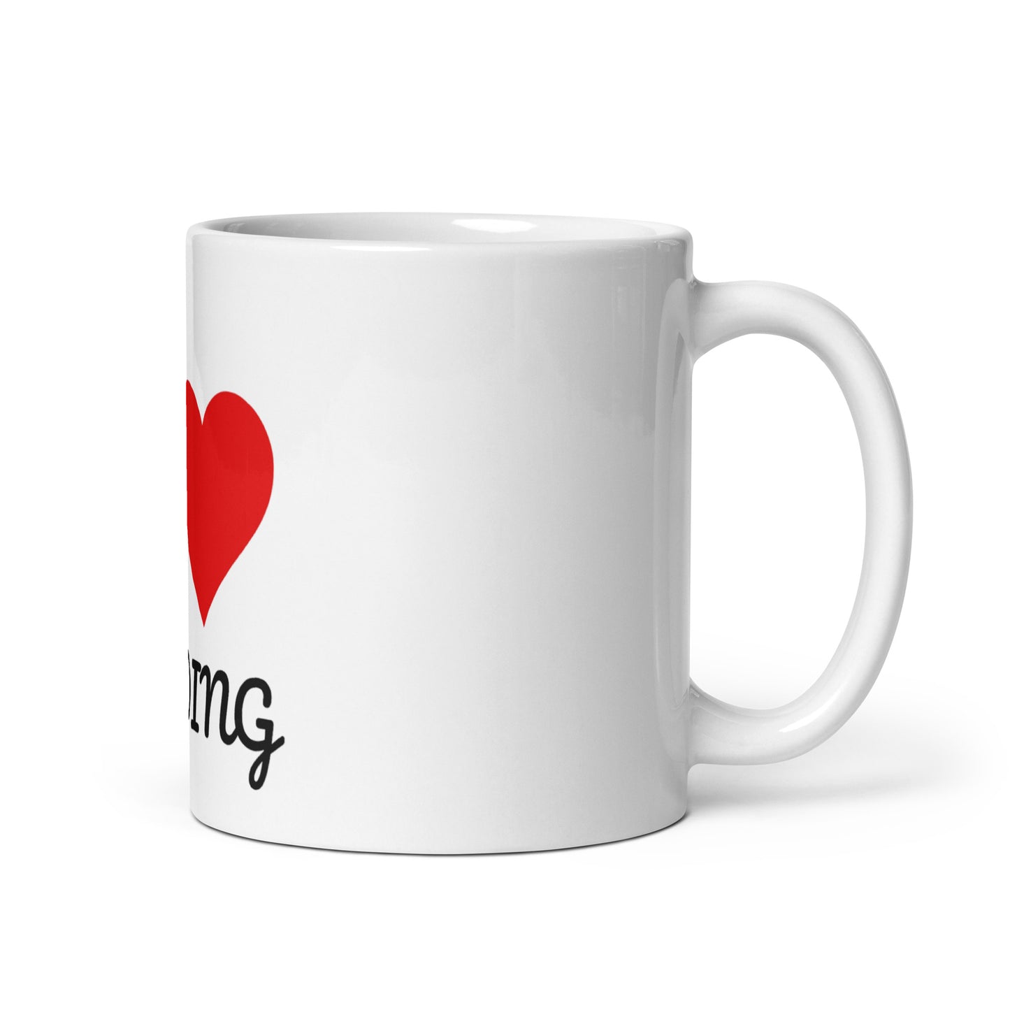 I Heart Coding White glossy mug