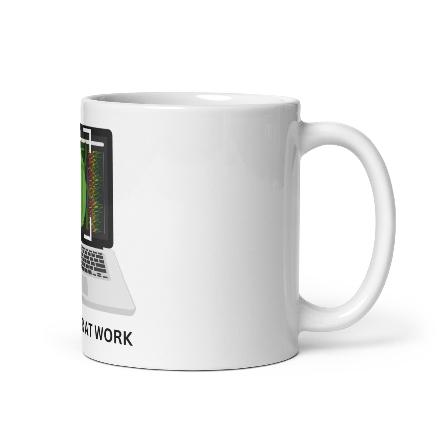 Bug Hunter White glossy mug