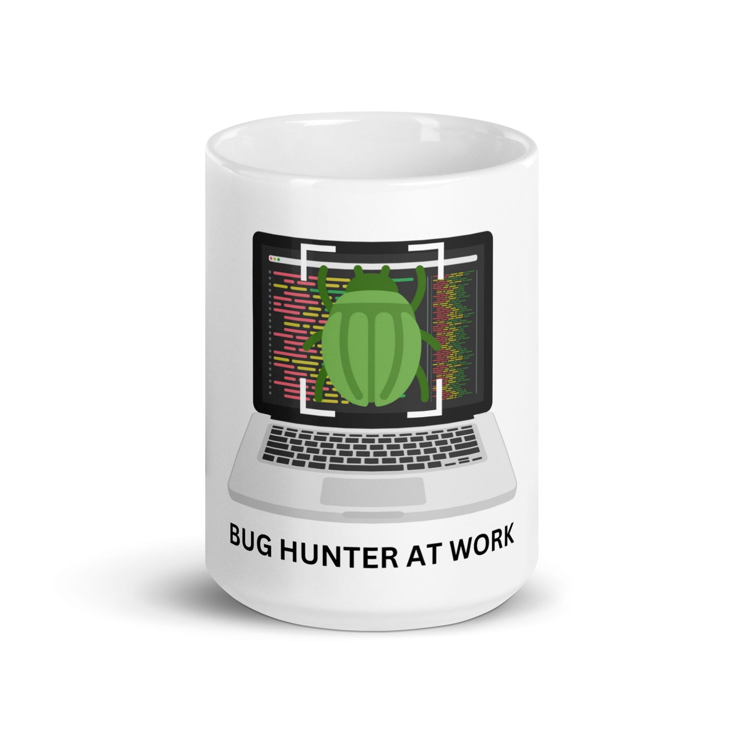 Bug Hunter White glossy mug