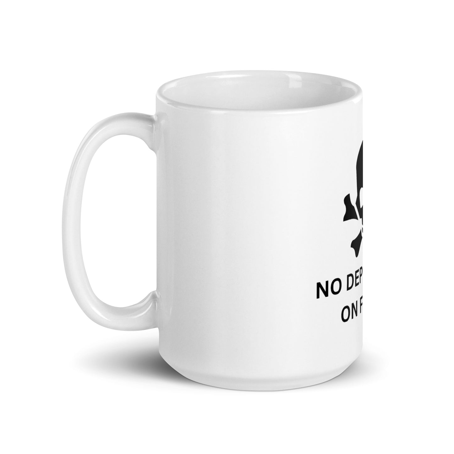 No Friday Deployment White glossy mug