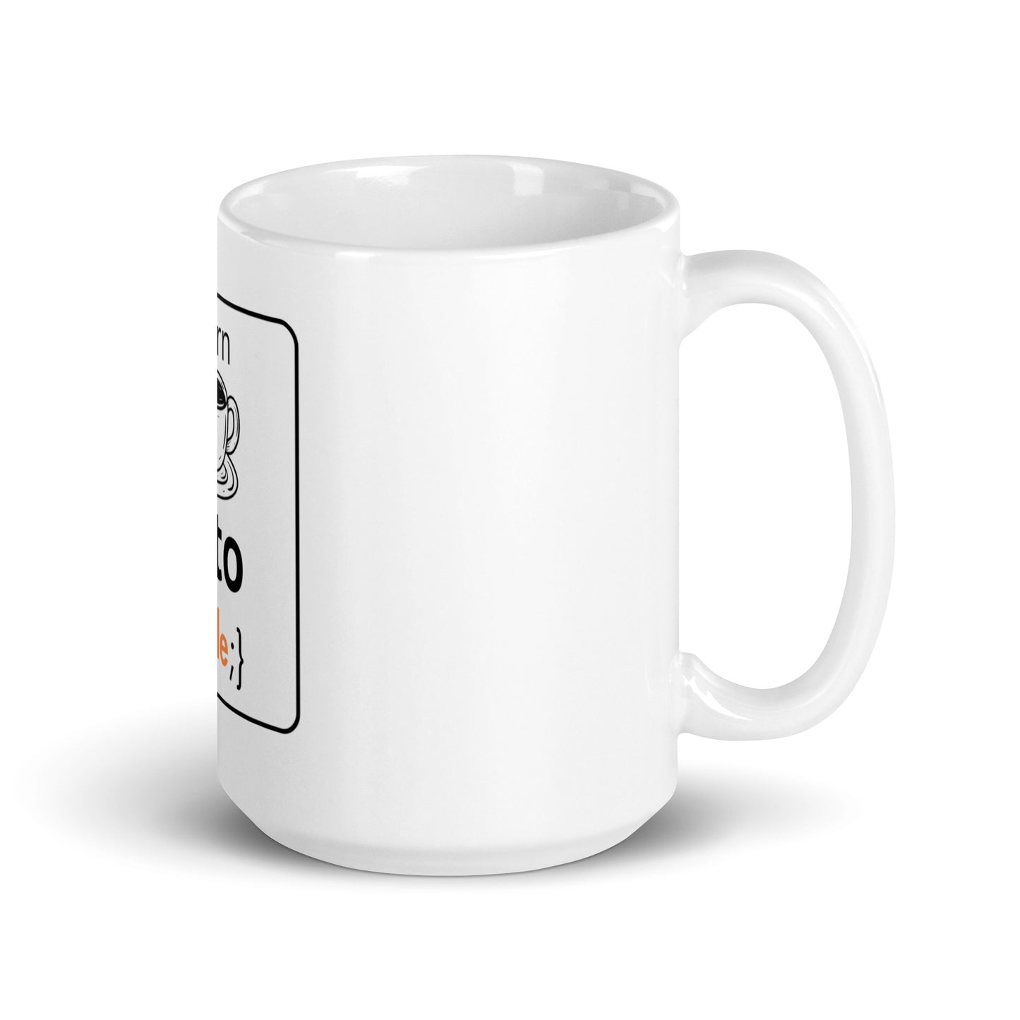 I Turn Coffee into Code White glossy mug