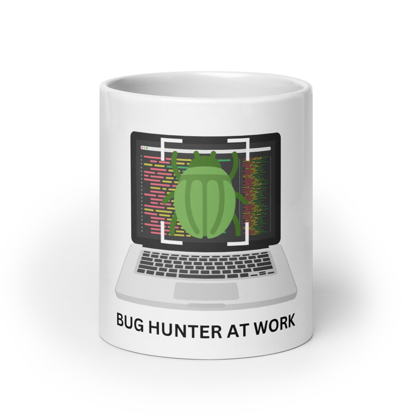 Bug Hunter White glossy mug