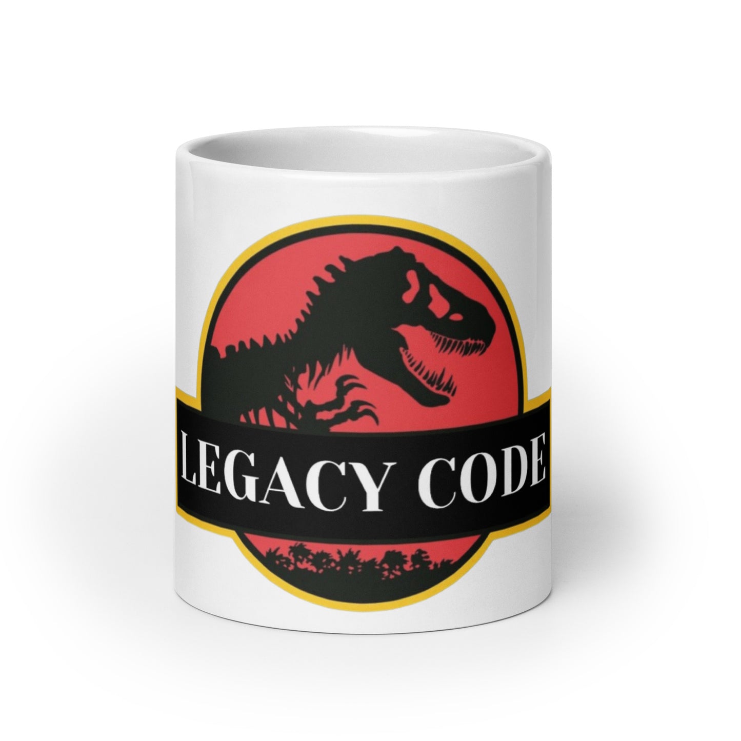 Legacy Code White glossy mug