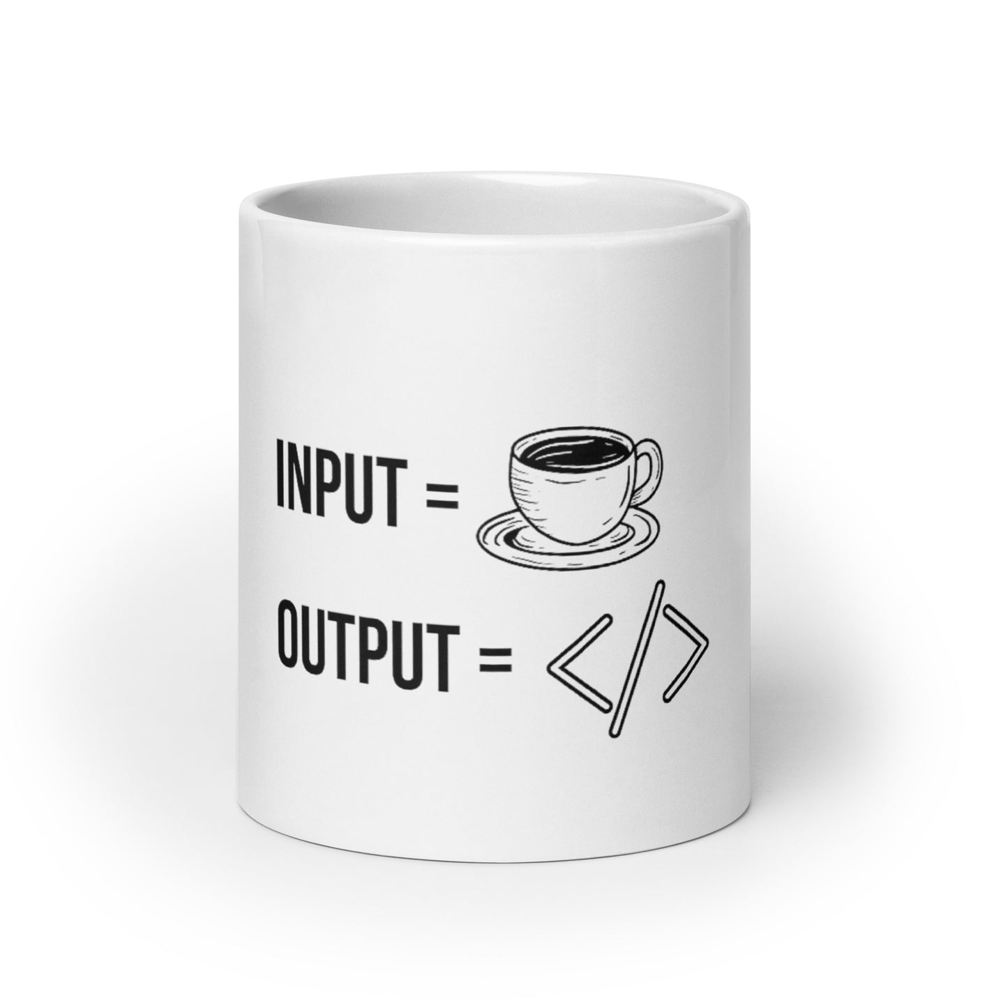 Input Output glossy mug