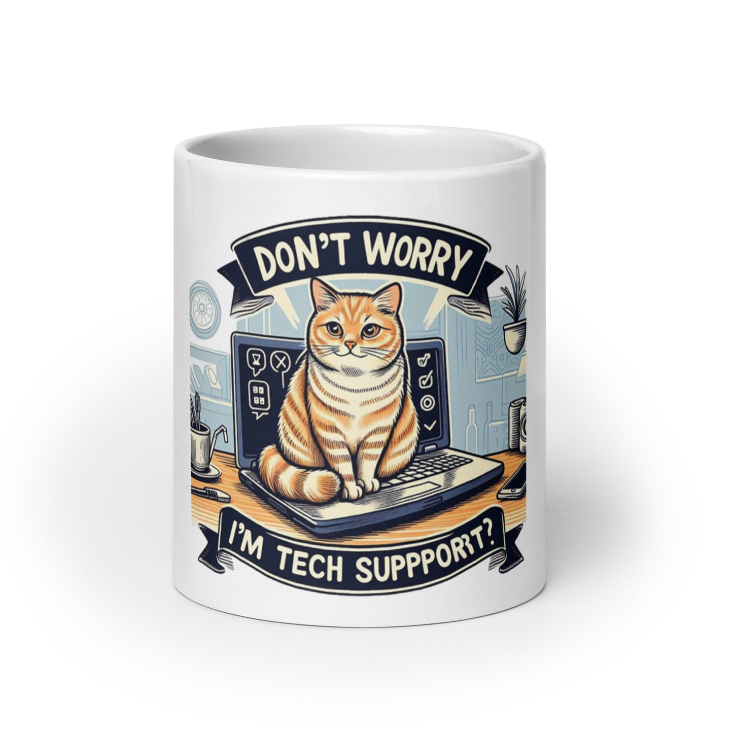 Tech Support Kitty mug