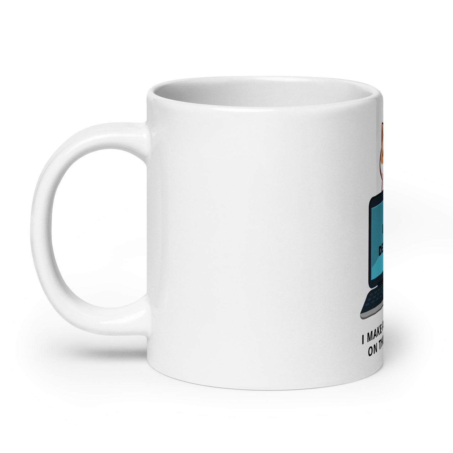 I Am Developer White glossy mug