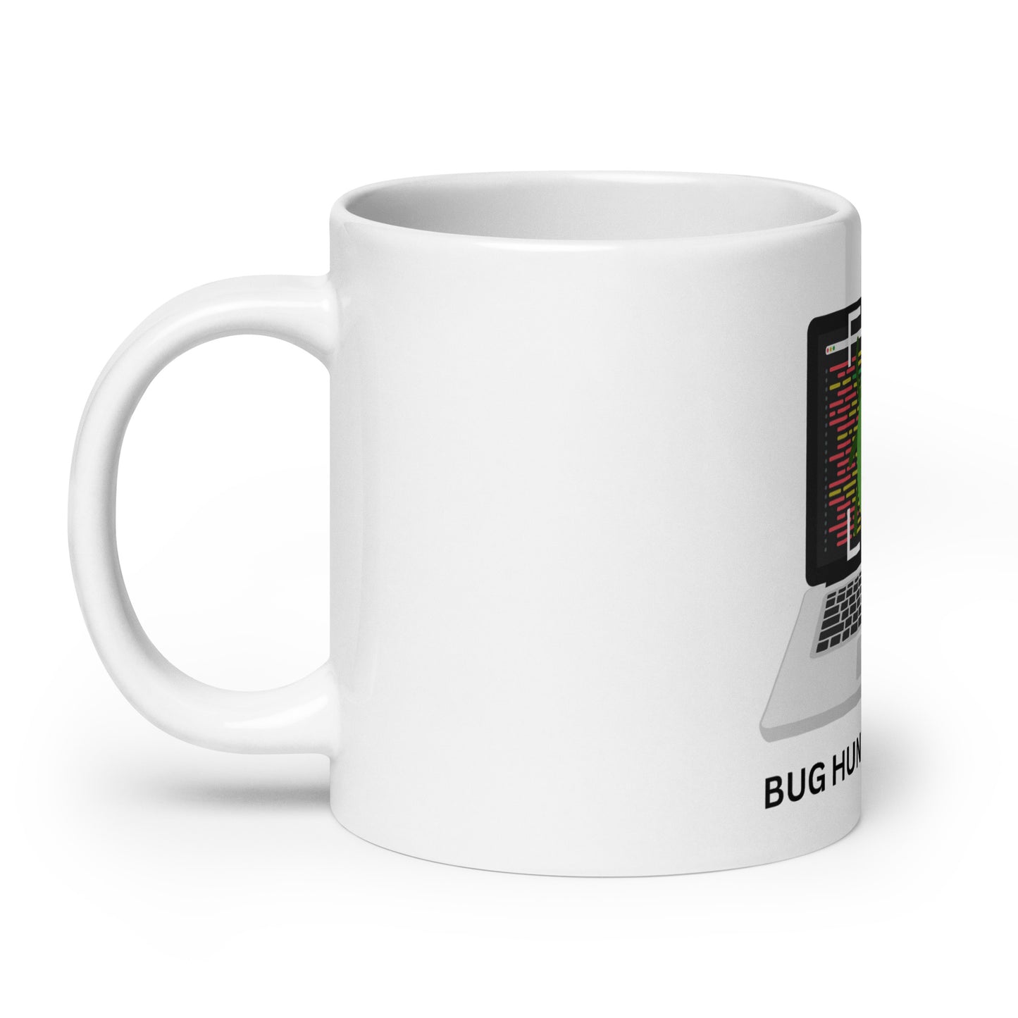 Bug Hunter White glossy mug