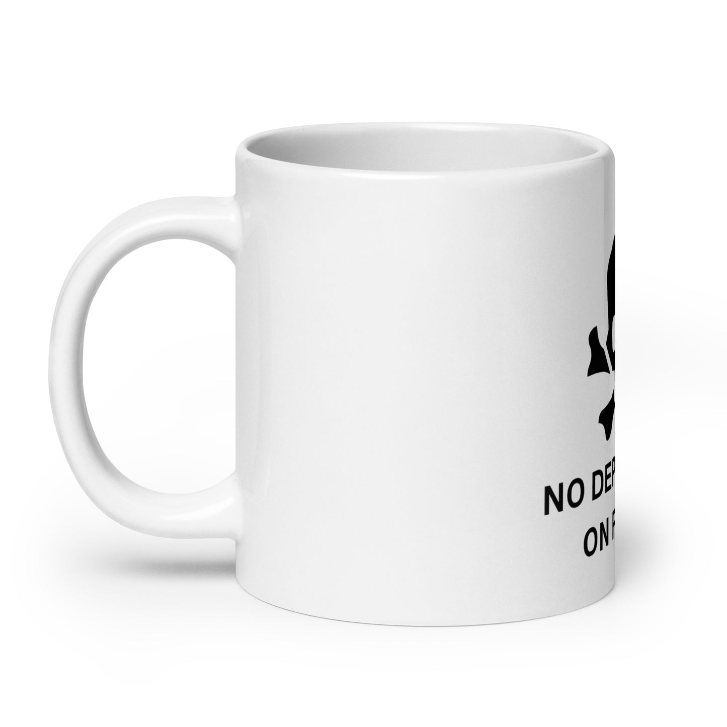 No Friday Deployment White glossy mug