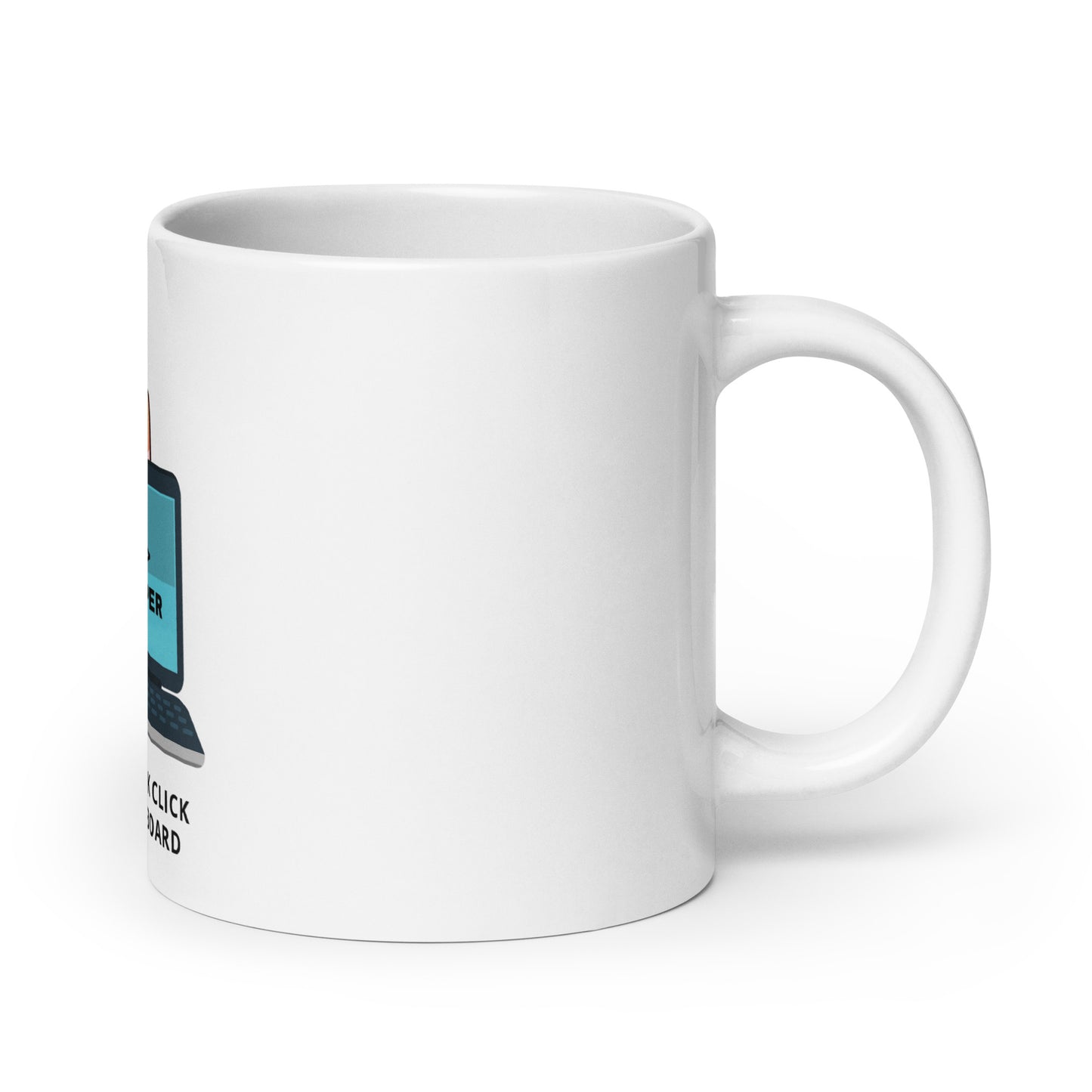 I Am Developer White glossy mug