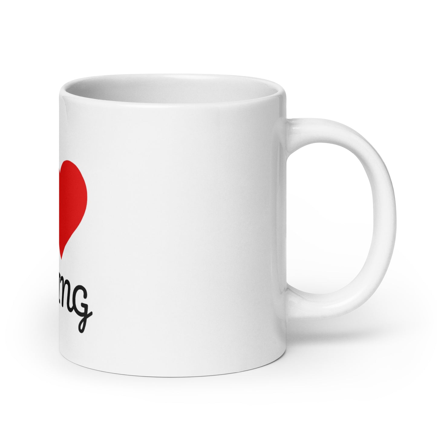 I Heart Coding White glossy mug