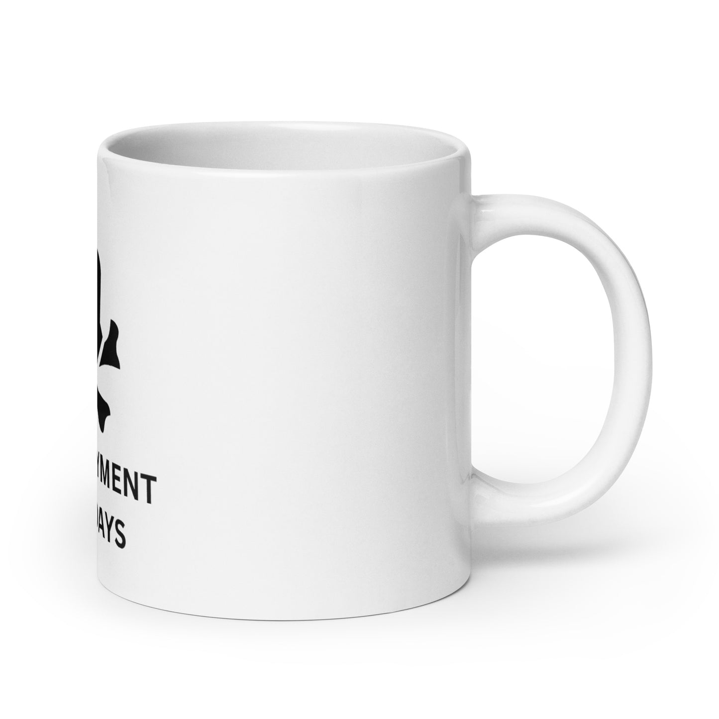 No Friday Deployment White glossy mug