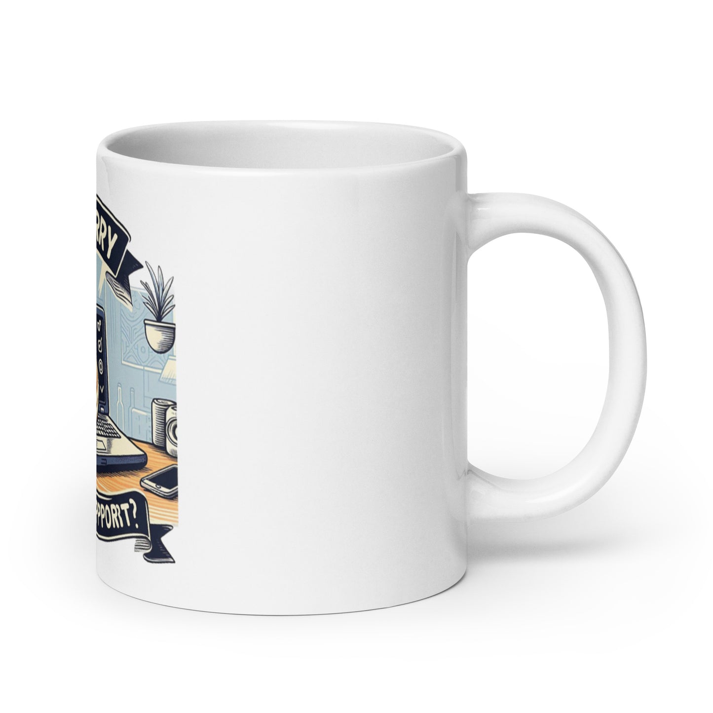 Tech Support Kitty mug